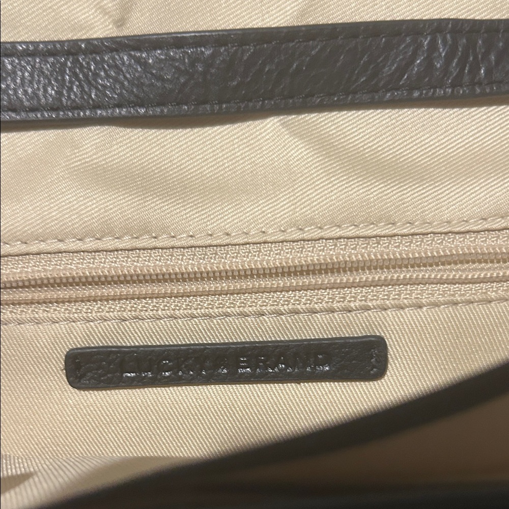 Lucky Brand Black Leather Crossbody Bag with Ring Accent - Picture 2 of 7